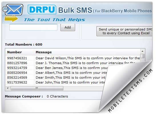 Blackberry Mobile Text SMS software