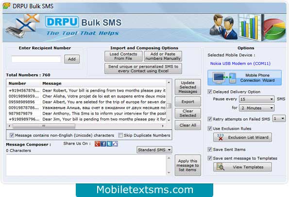 Mobile Text Messaging Software 10.0.1.2 full