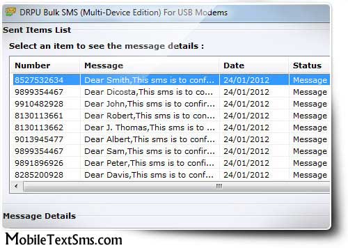 USB Modem Text SMS software