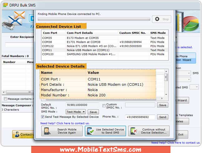GSM Mobiles Text Messaging Software 10.0.1.2 full
